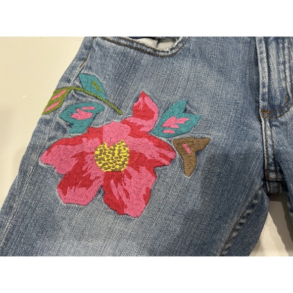 Y2K BCBG Maxazria Embroidered Jeans Flower 90s Boho Hippie Festival - Size 4 - Picture 10 of 14